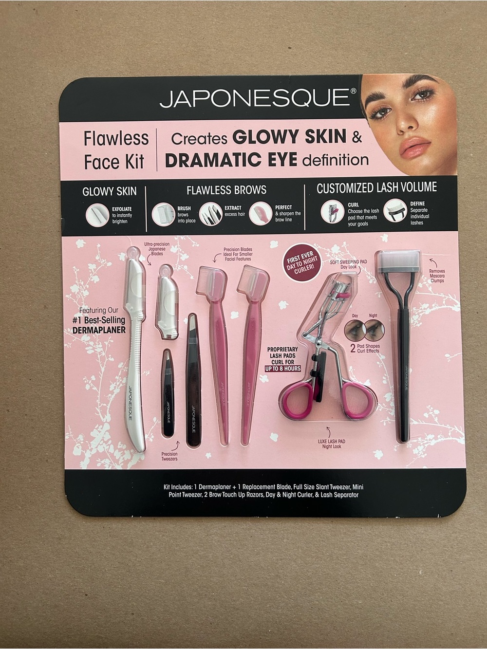 JAPonesque Flawless Face Kit – Pink Glow Makeup & Grooming Tools